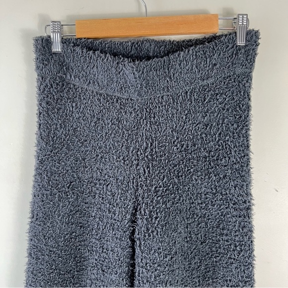 Aerie fuzzy Grey Cozy Knit Sherpa Marshmallow Lounge Pants Size S Straight Leg - Picture 12 of 13